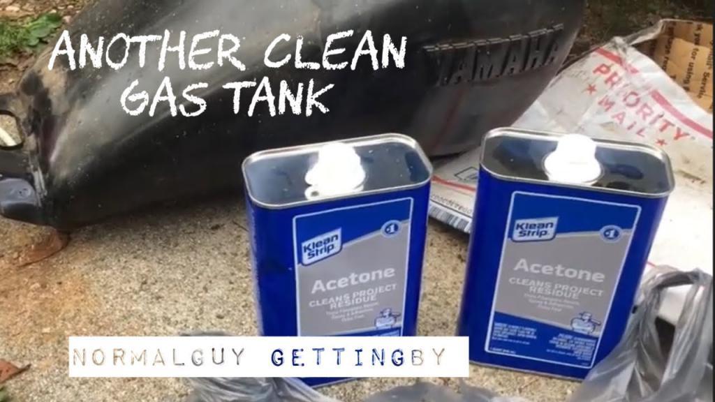 Can I clean my gas tank using acetone