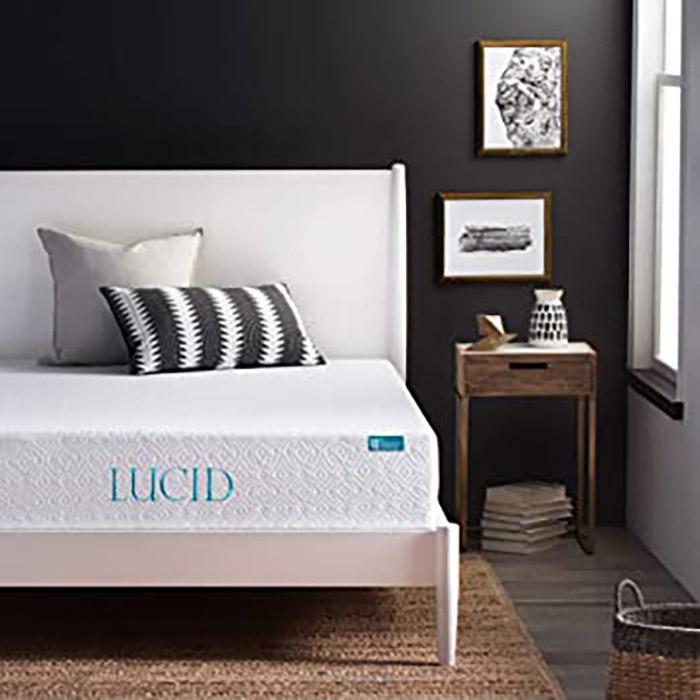 LUCID 10 Inch 2019 Gel Memory Foam Mattress