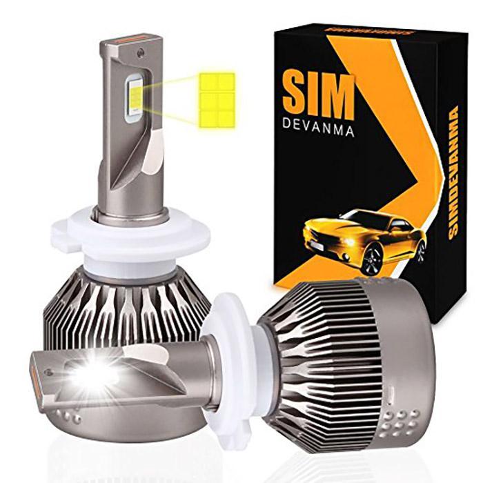 Simdevanma Automobile LED Headlight Bulbs with All-In-One Conversion Kit