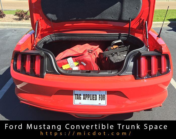 Ford Mustang Convertible Trunk Space