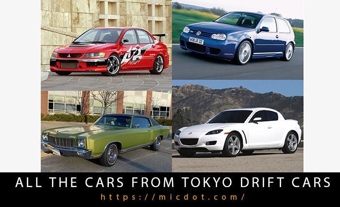 All the Cars from tokyo drift cars