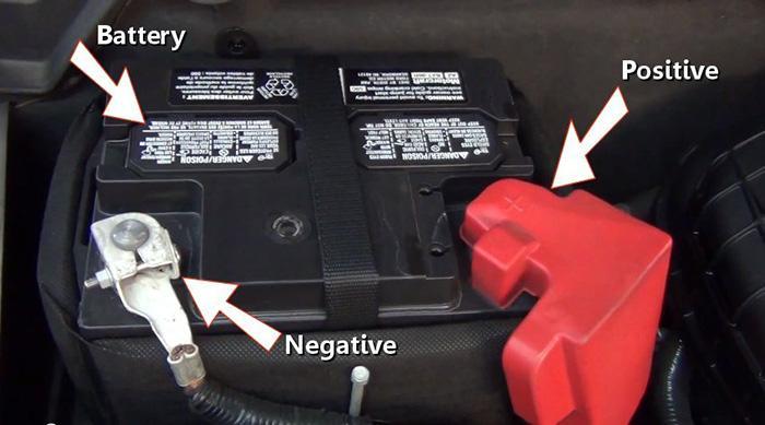 Negative Cable On Car Battery-2