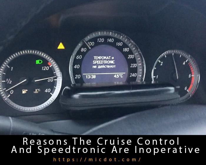 cruise control and speedtronic inoperative