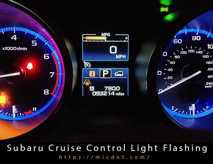 flashing cruise control light subaru forester