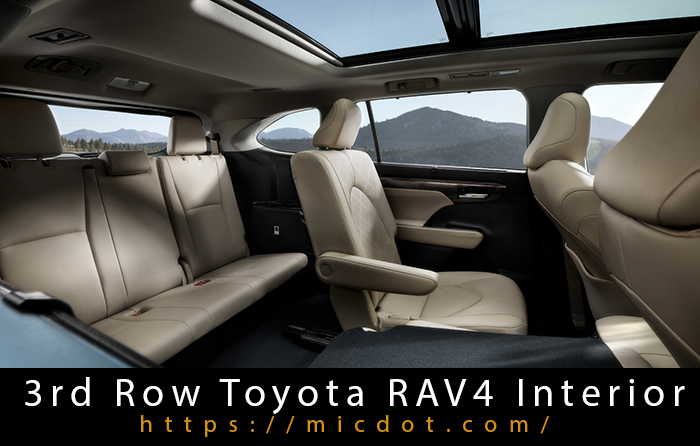 3rd Row Toyota RAV4 Interior Updated 08/2022