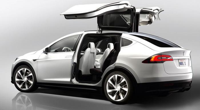 Tesla With Butterfly Doors