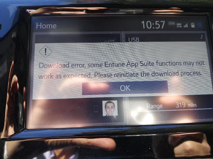 Toyota Entune App Not Working